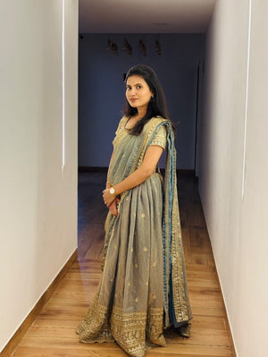 The Crystal Collection – Customer-Favorite Half Saree in Space Silk with Real Reviews