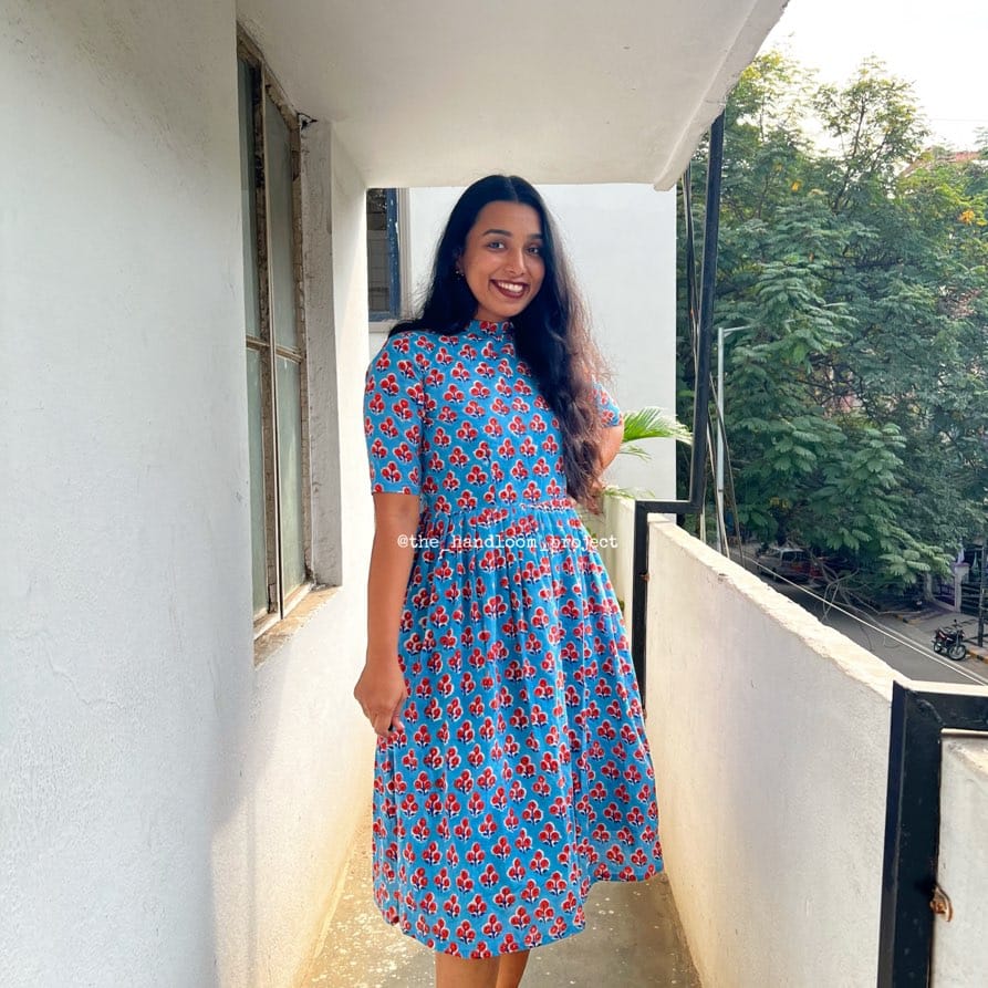 Blue floral dress 2