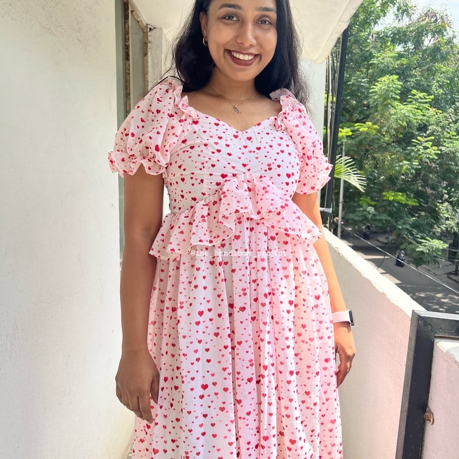 White georgette dress