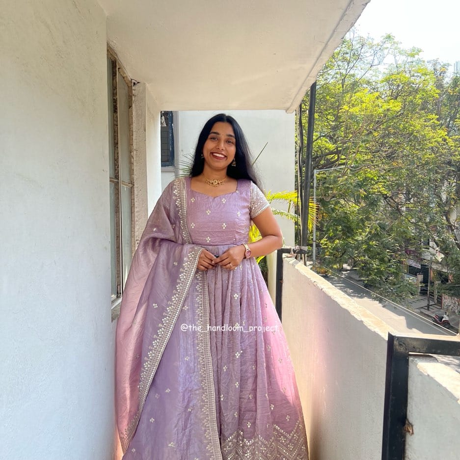 Lavender dress   gold