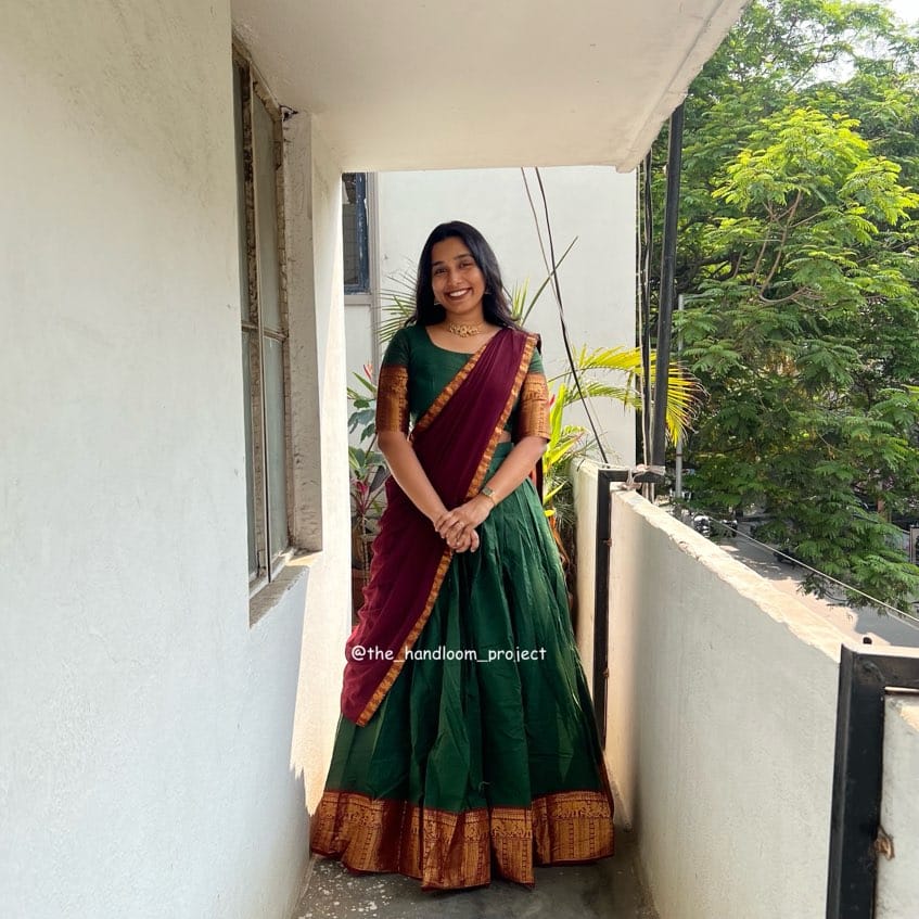 Maroon Green Kanchi