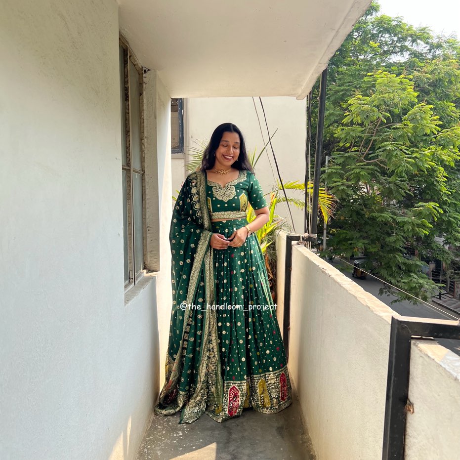 Bottle Green Silk