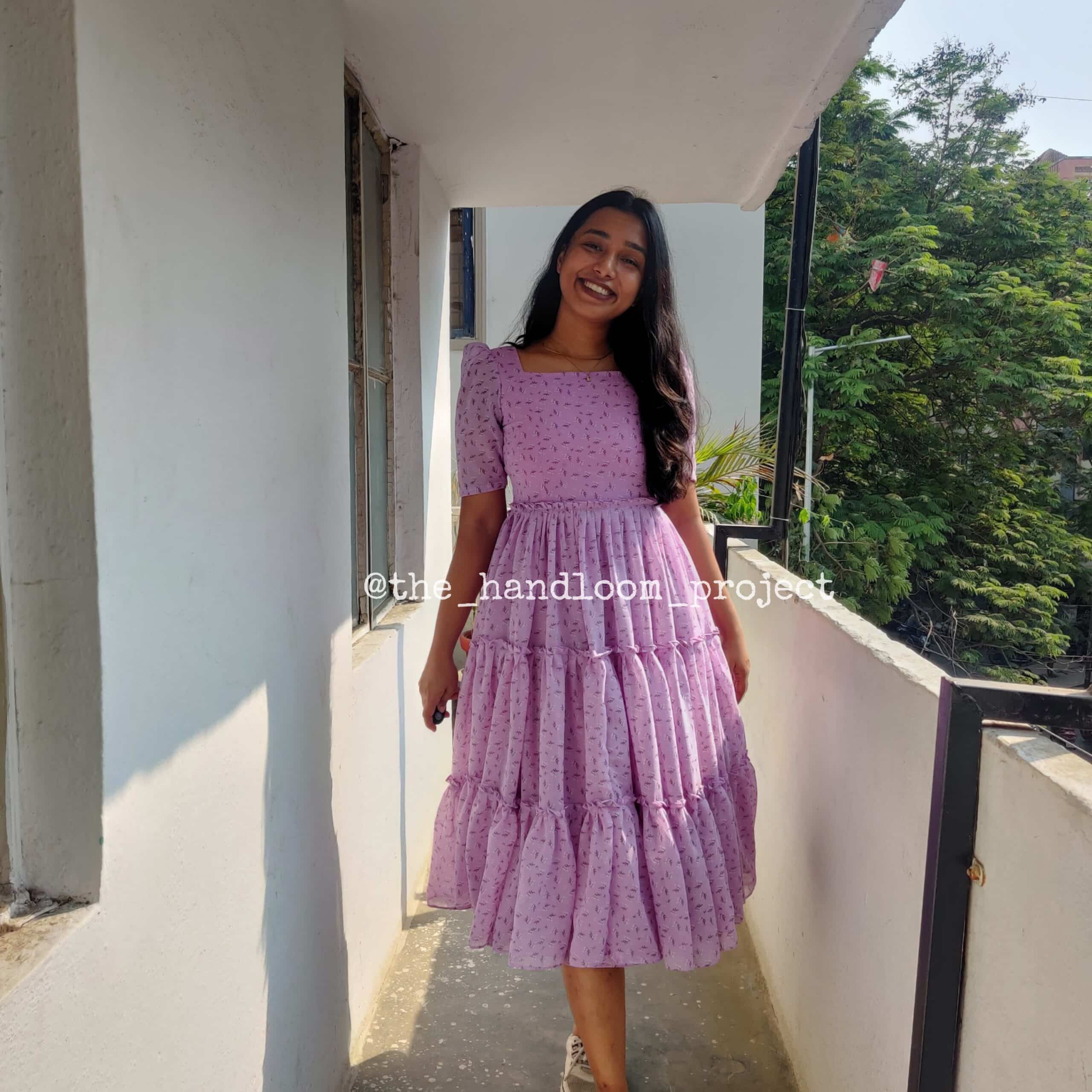 Lavender georgette dress