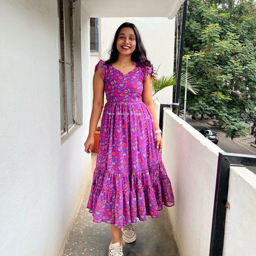 Purple 3 tier dress