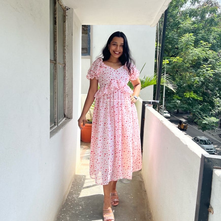 White georgette dress