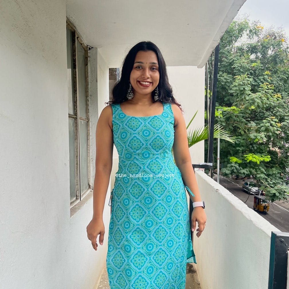 Pastel Blue Tassels Kurti