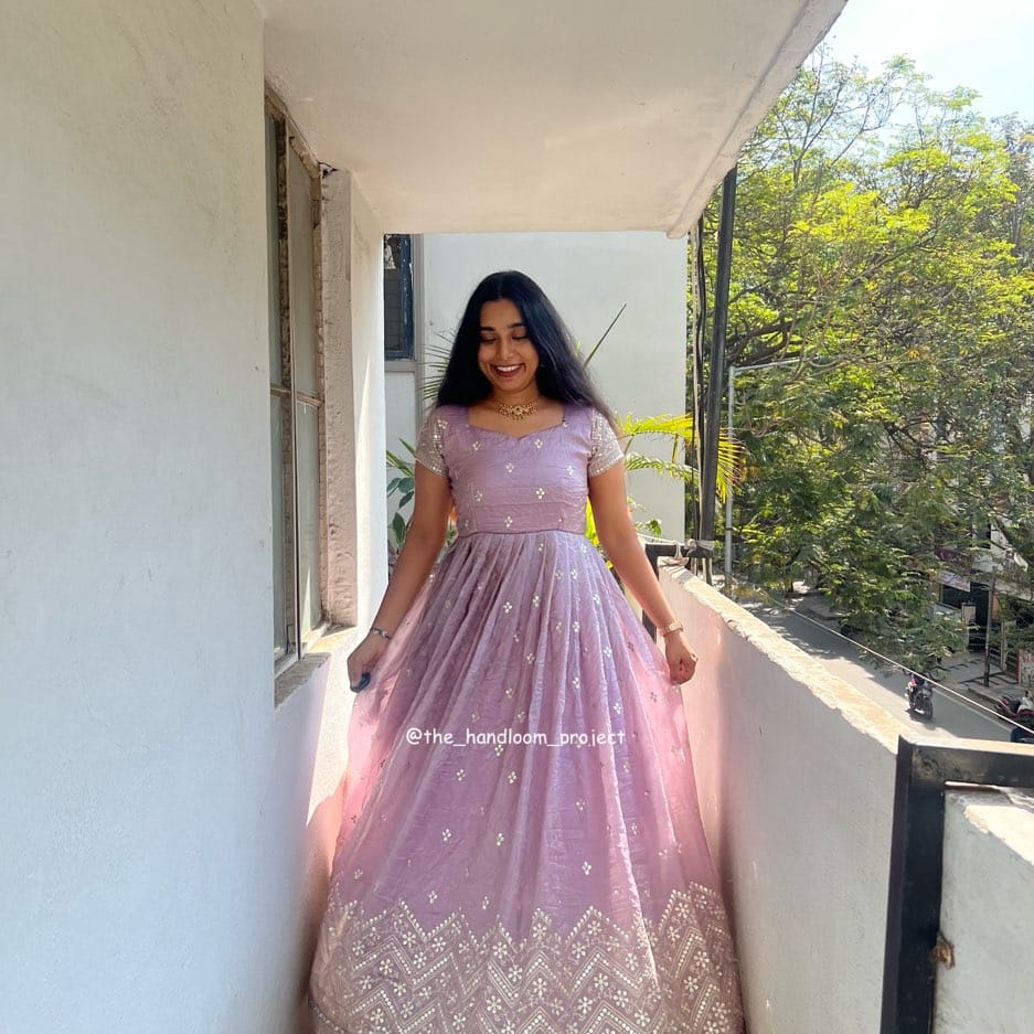 Lavender dress   gold