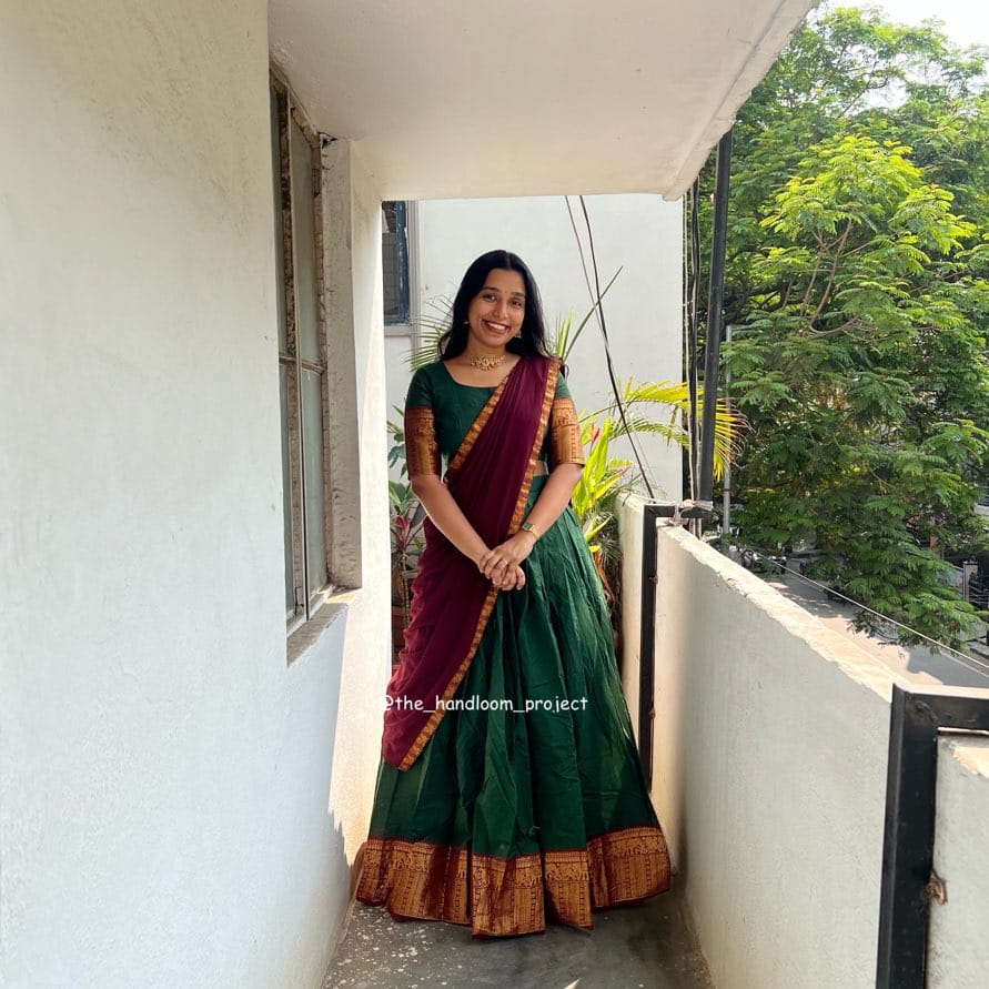 Maroon Green Kanchi