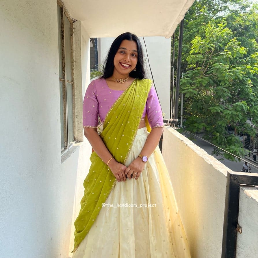 Lavender green - ivory