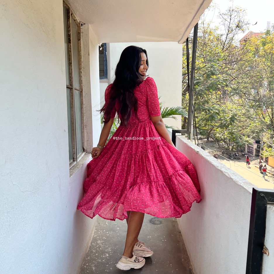 Pink georgette dress