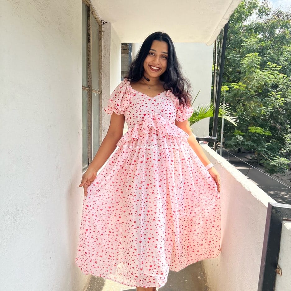 White georgette dress