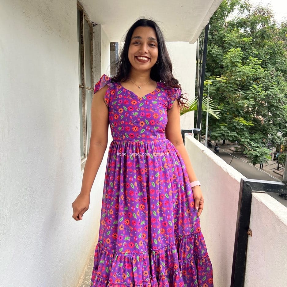 Purple 3 tier dress