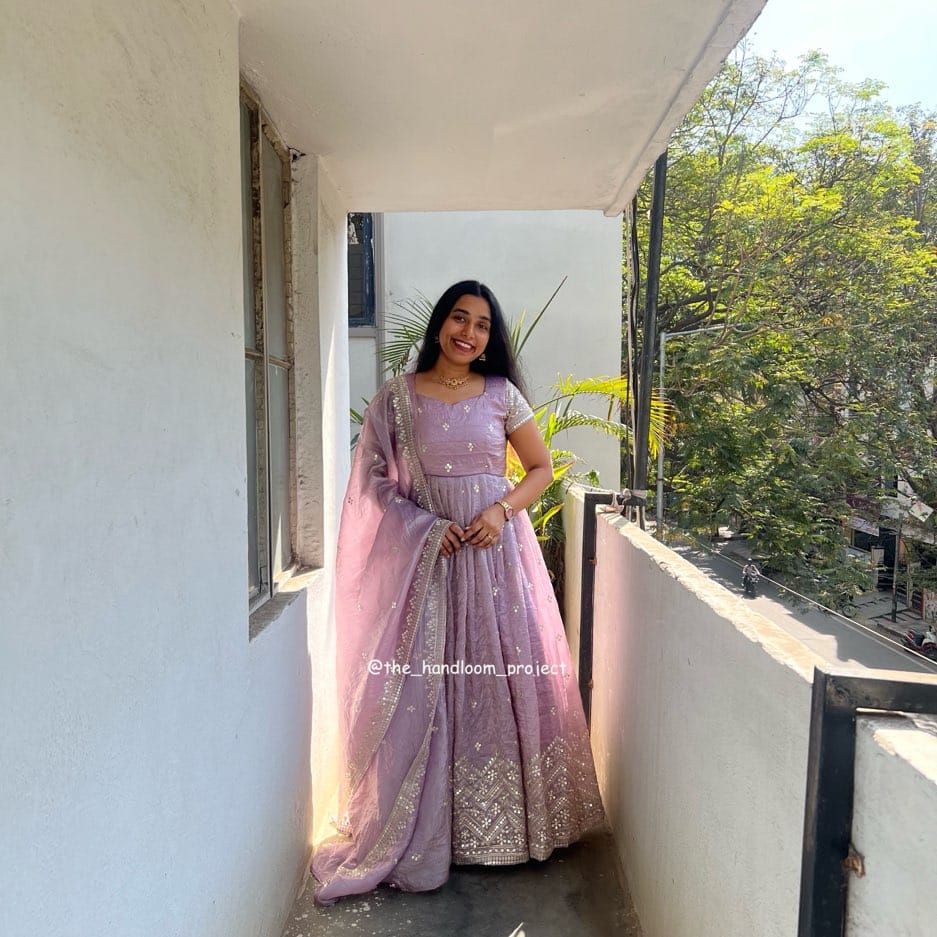 Lavender dress   gold