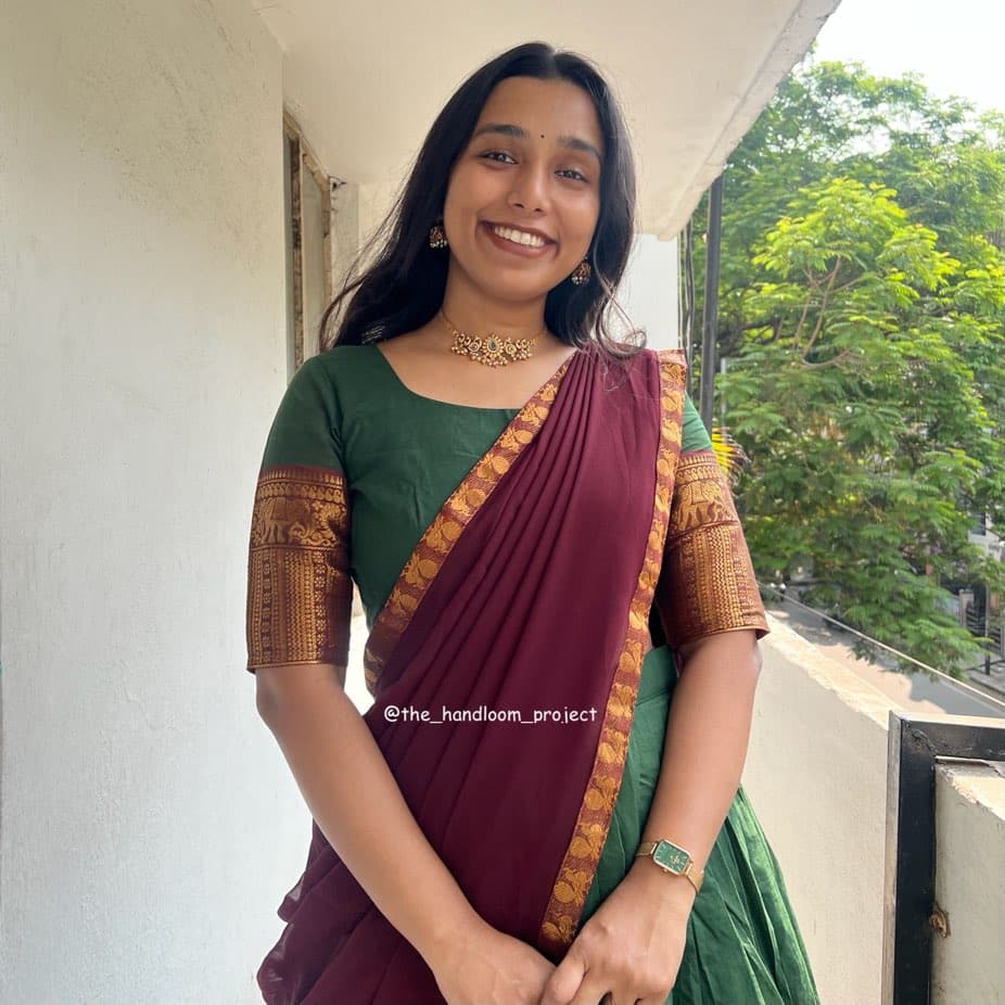 Maroon Green Kanchi