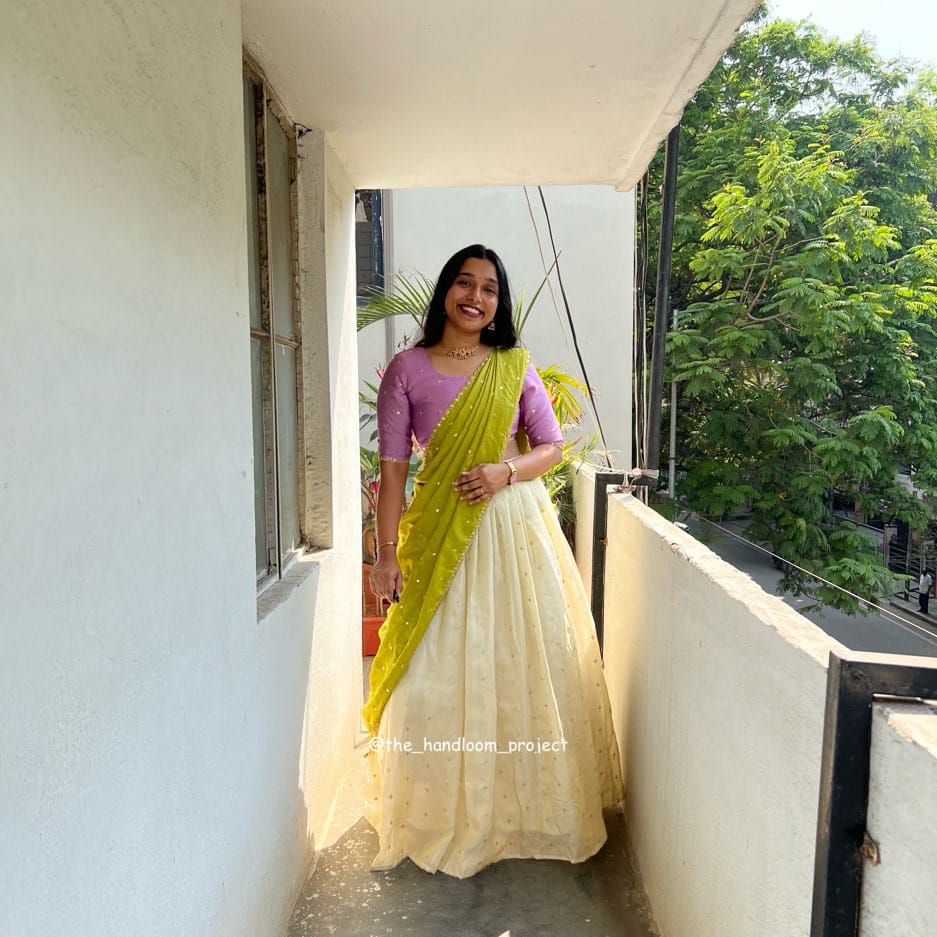 Lavender green - ivory