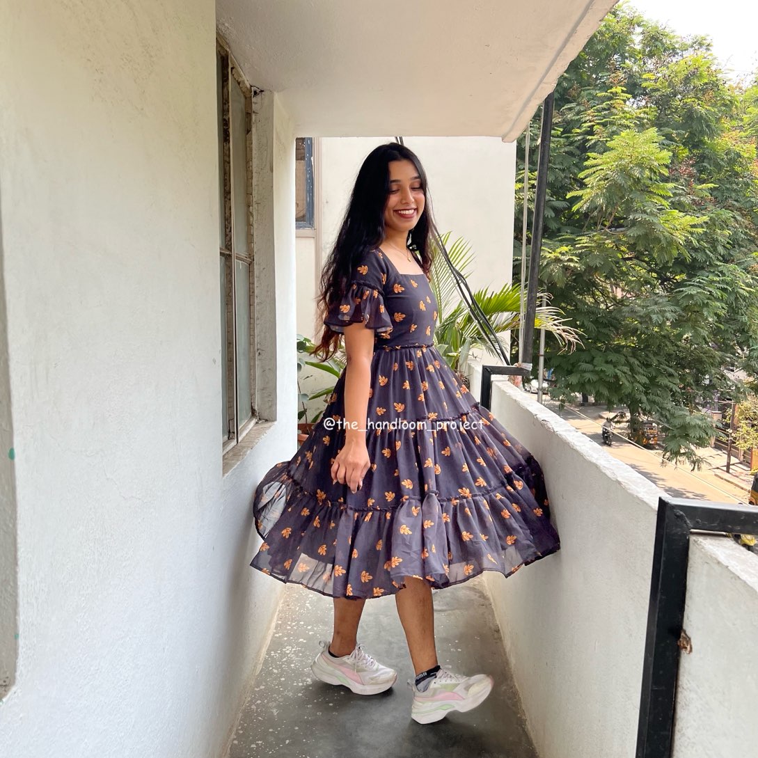 Chocolate brown - georgette