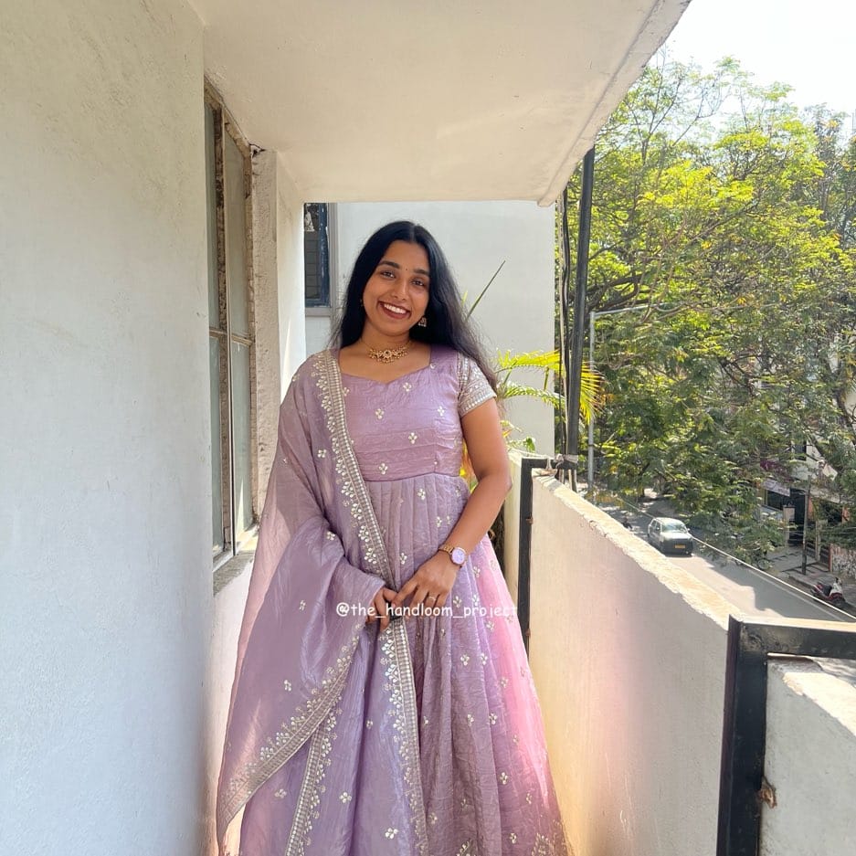 Lavender dress   gold