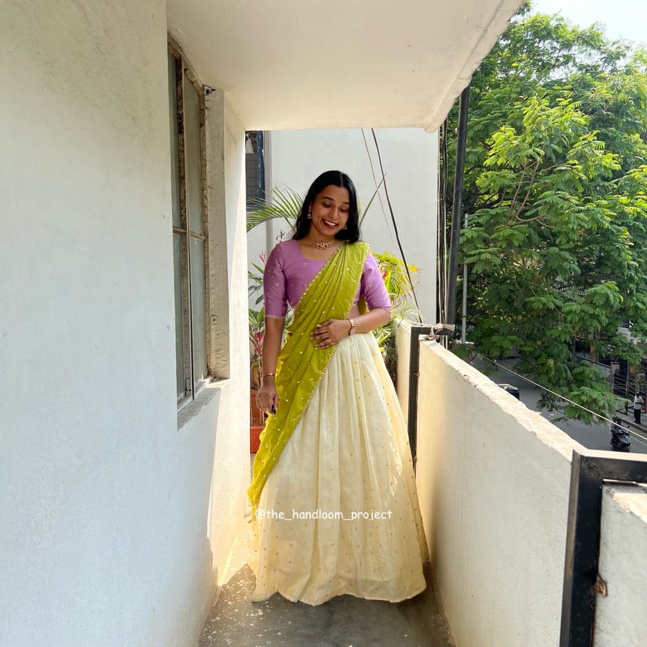 Lavender green - ivory