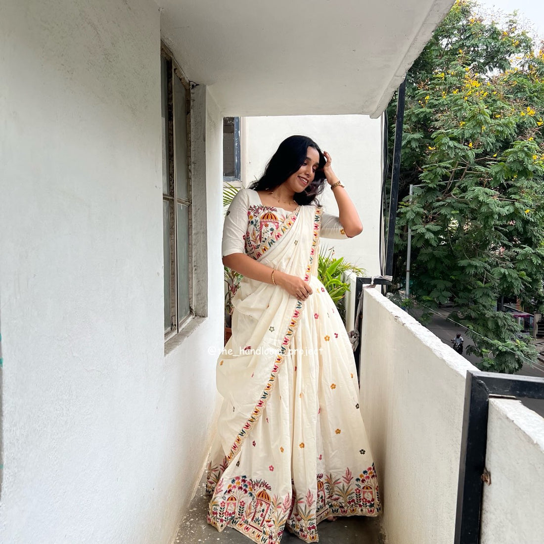 Cora cotton half saree3