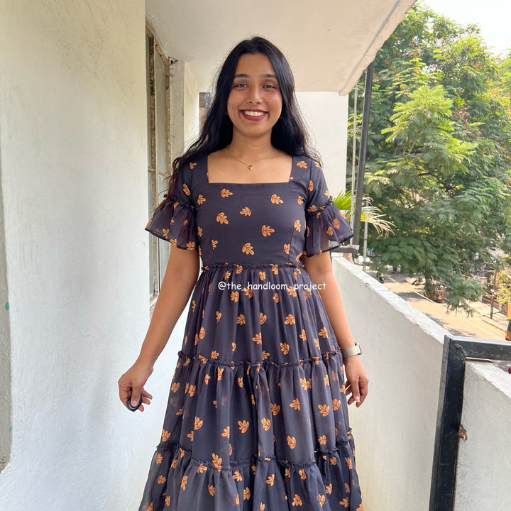 Chocolate brown - georgette