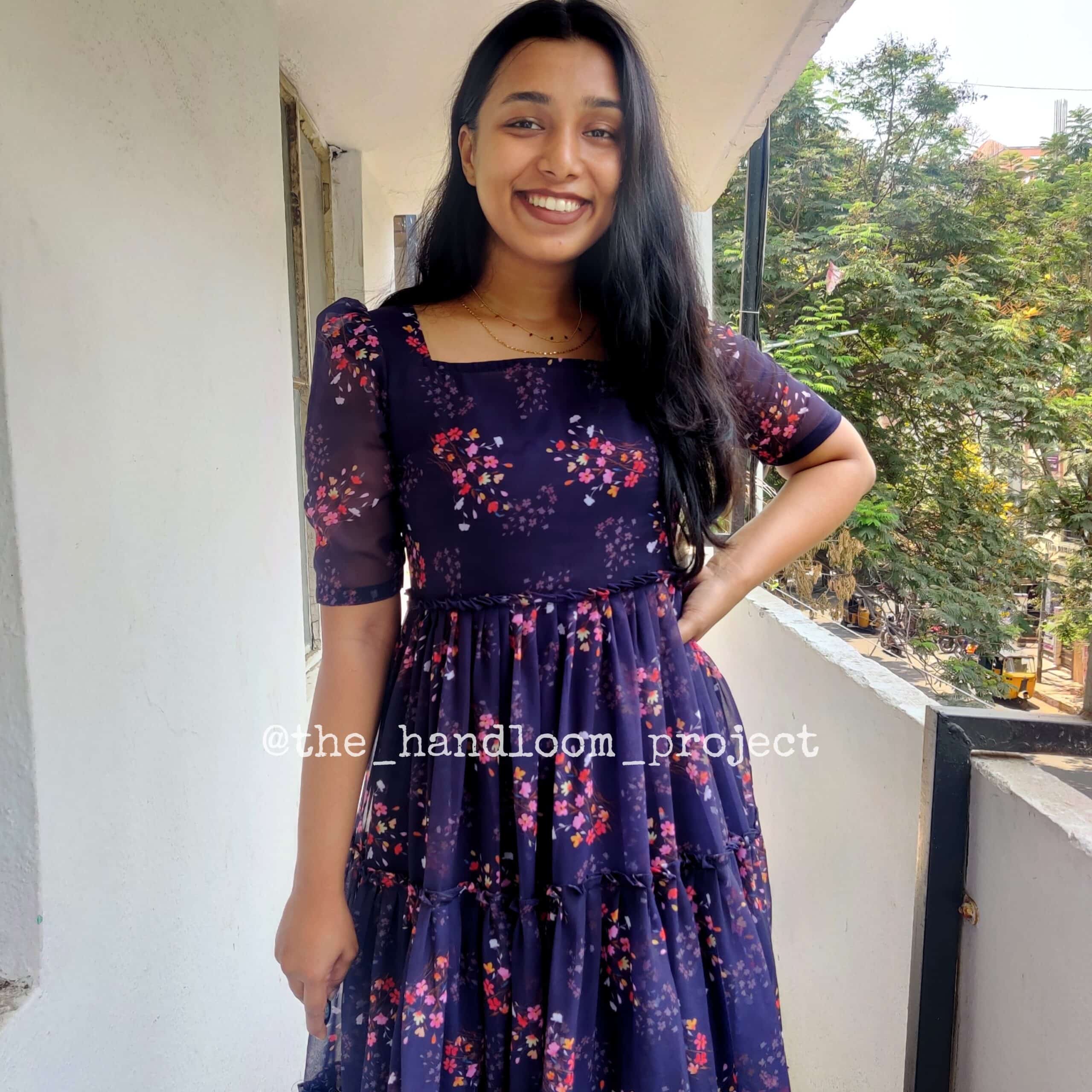 Violet georgette dress