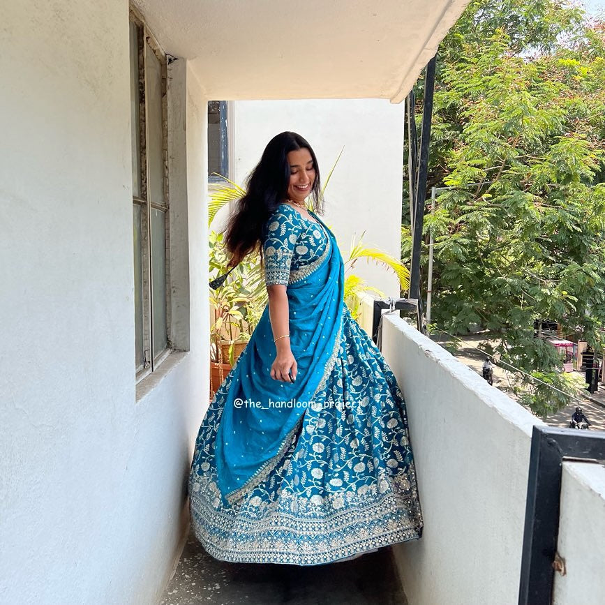 Teal blue Dhol
