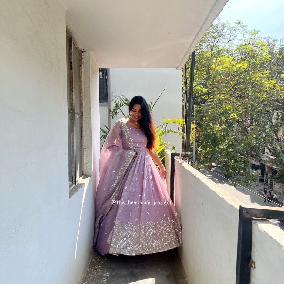 Lavender dress   gold