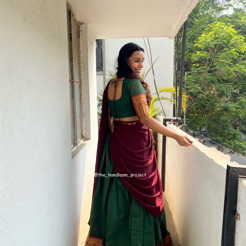Maroon Green Kanchi