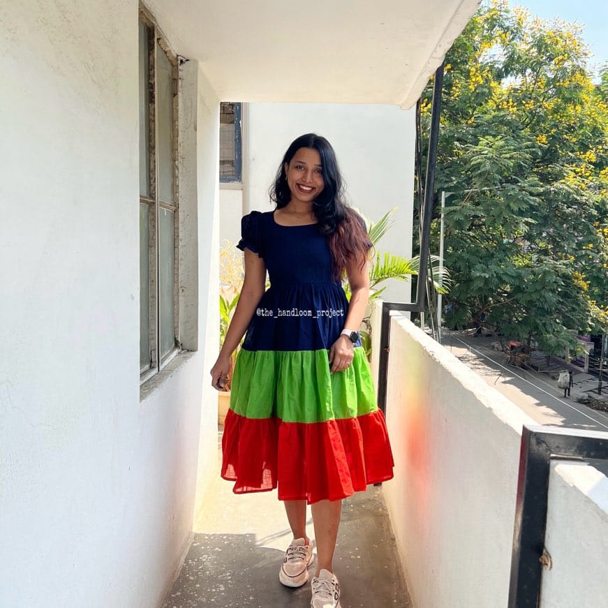 Shaded 3 tier cotton dress (3)