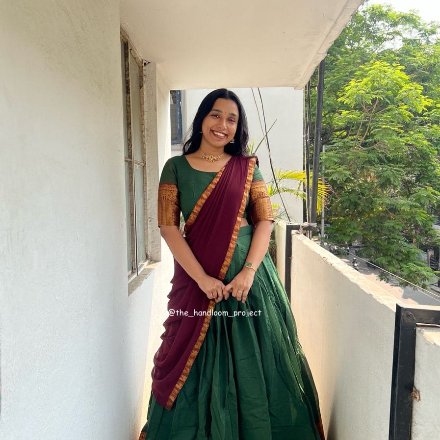 Maroon Green Kanchi