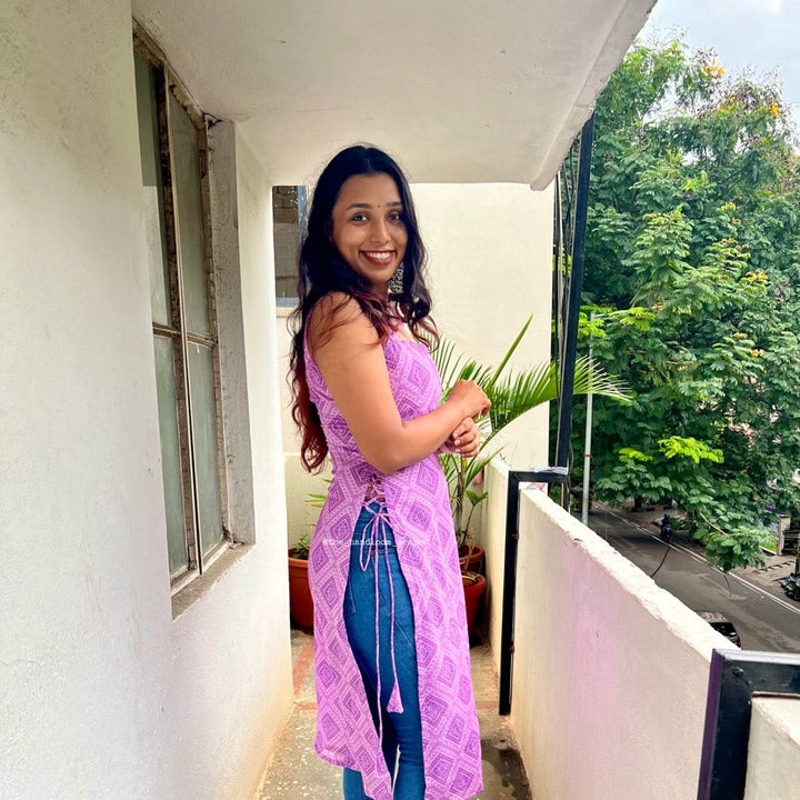 Lavender Tassels Kurti