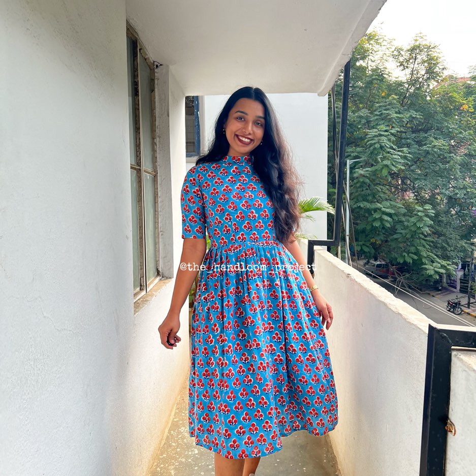 Blue floral dress 2