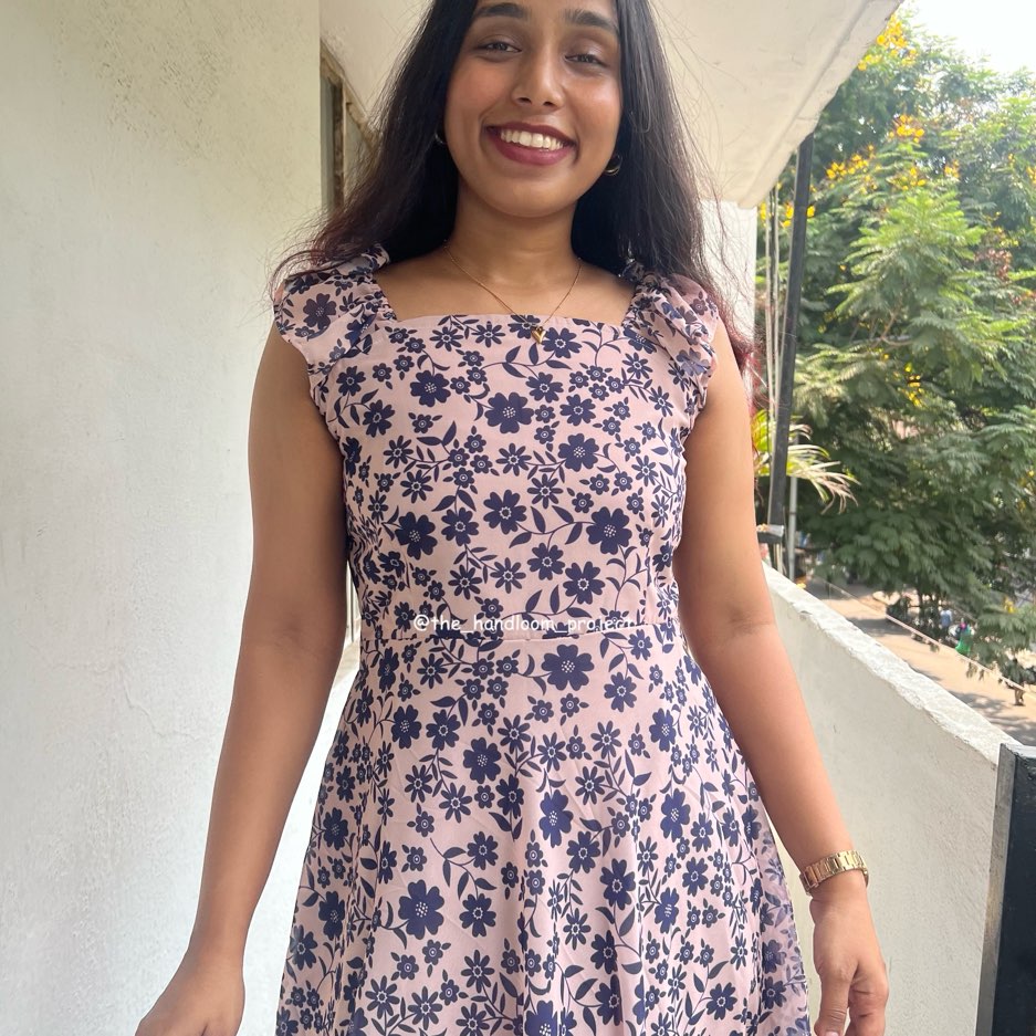 Cream asymmetrical dress