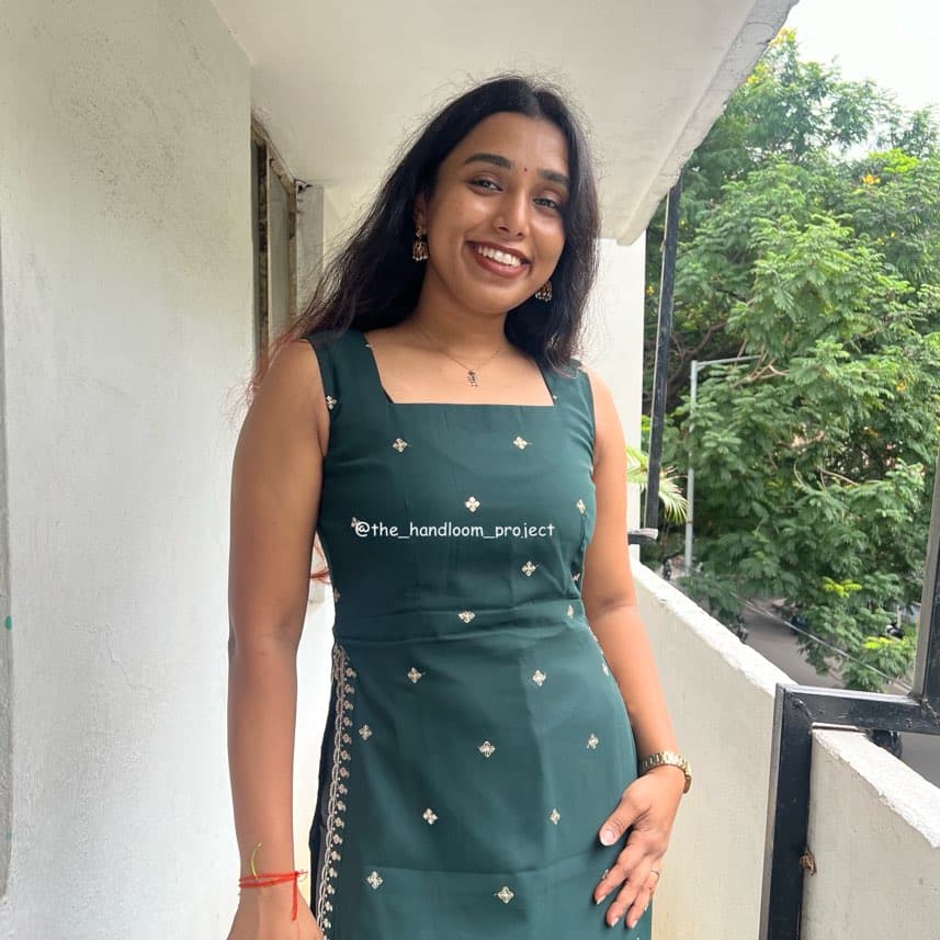 Green Scallop Kurti