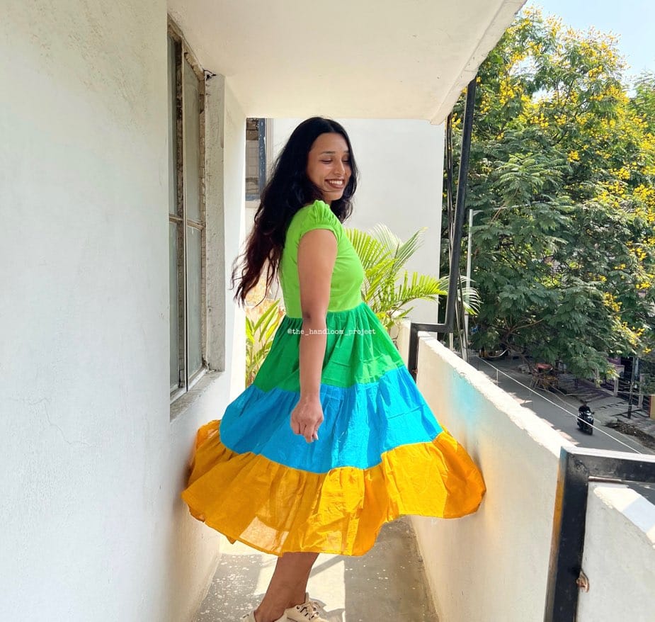 Shaded 3 tier cotton dress (1)