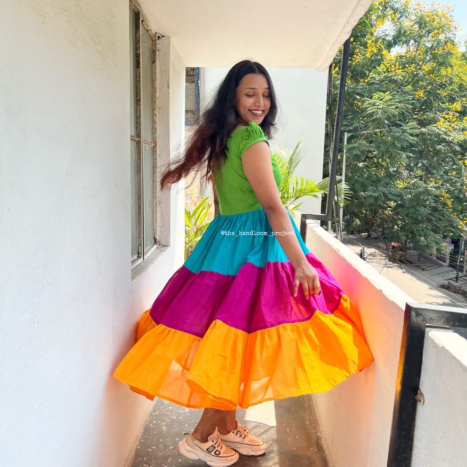 Shaded 3 tier cotton dress (5)