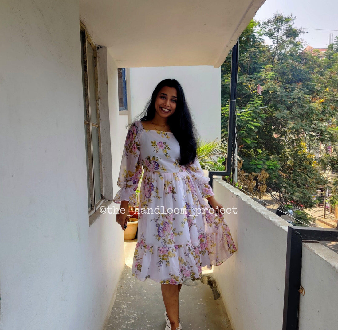 White georgette dress 2