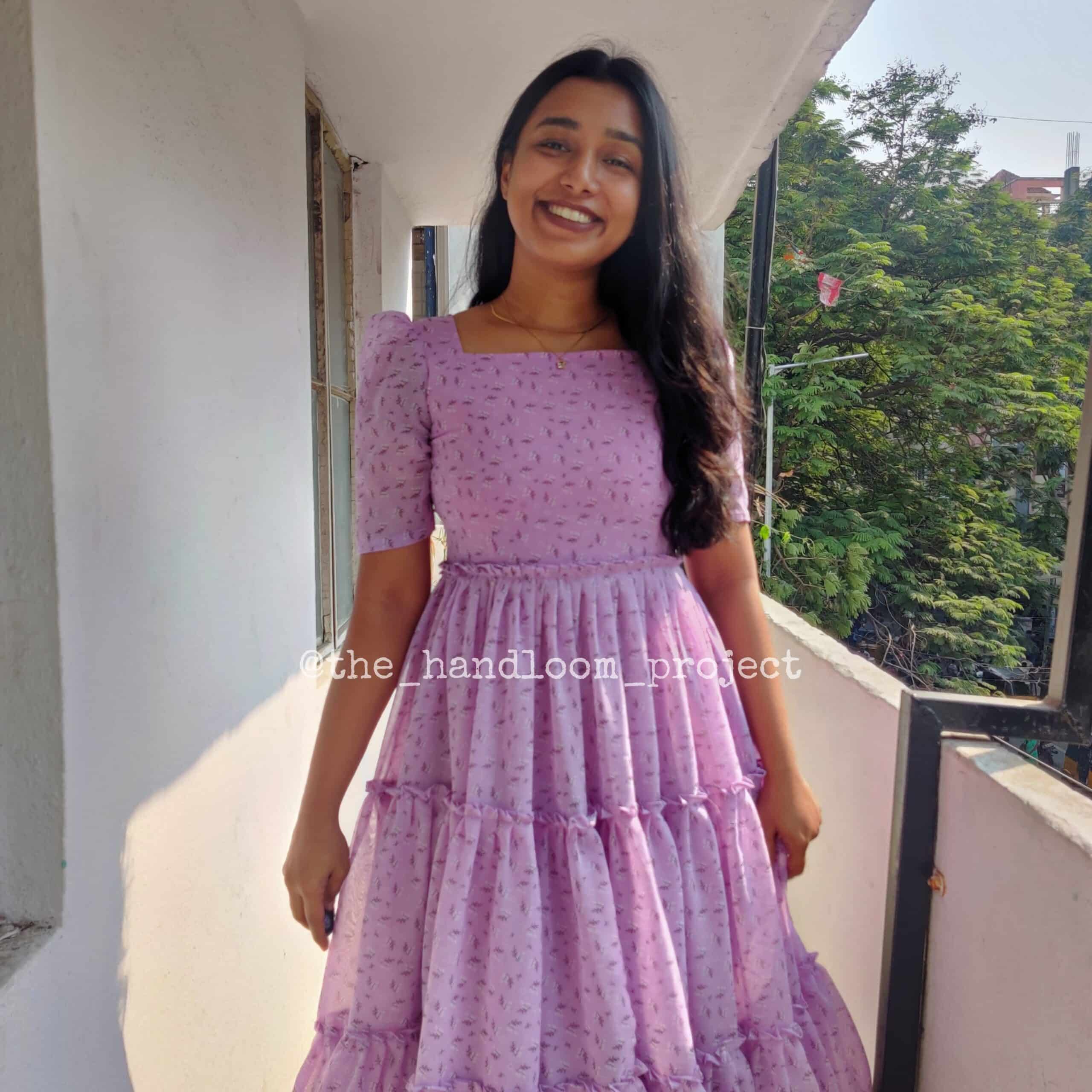 Lavender georgette dress