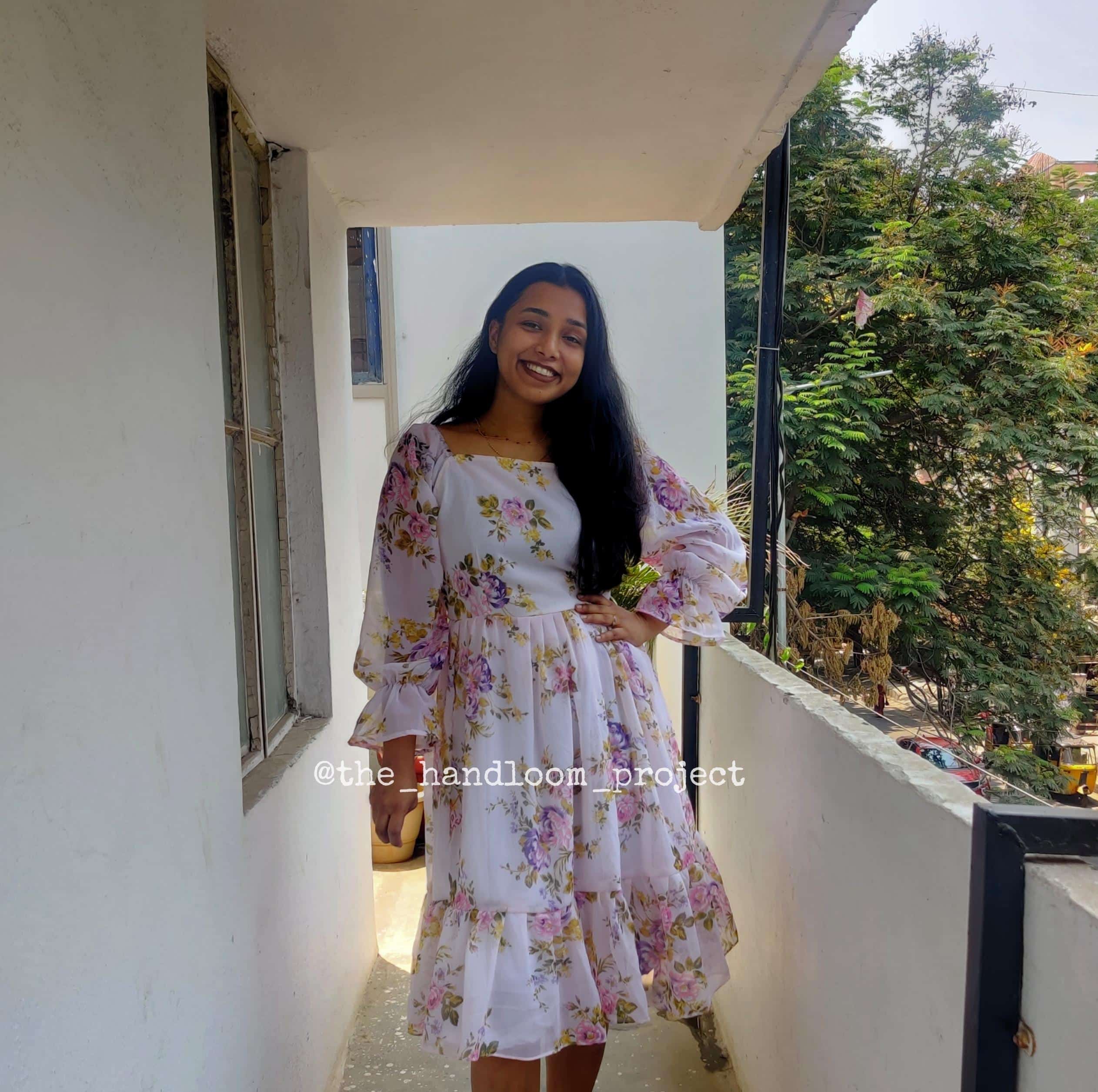 White georgette dress 2