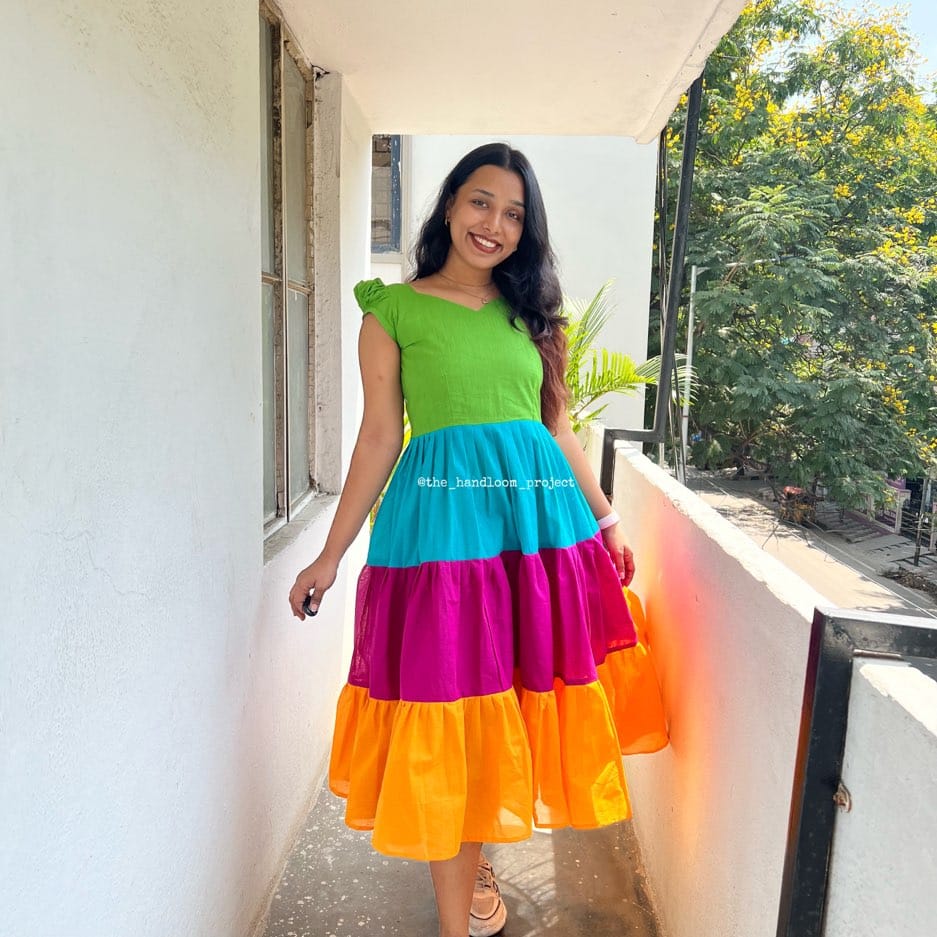 Shaded 3 tier cotton dress (5)