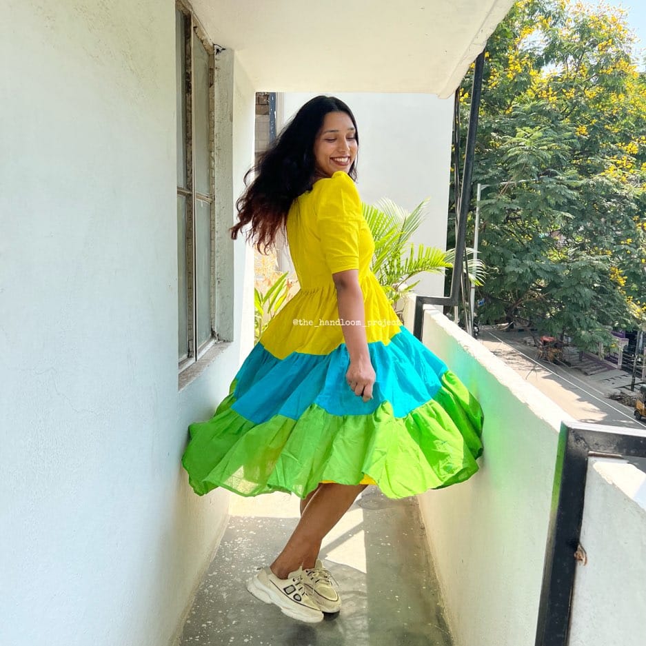 Shaded 3 tier cotton dress (4)