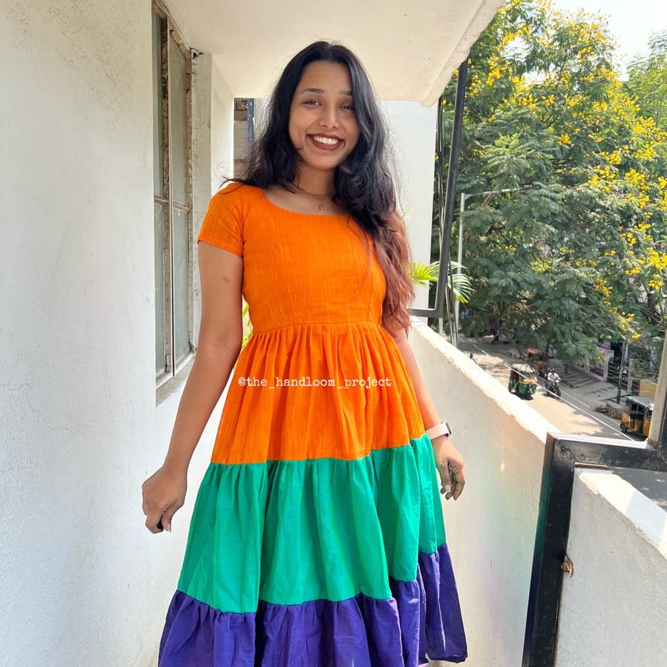 Shaded 3 tier cotton dress (2)