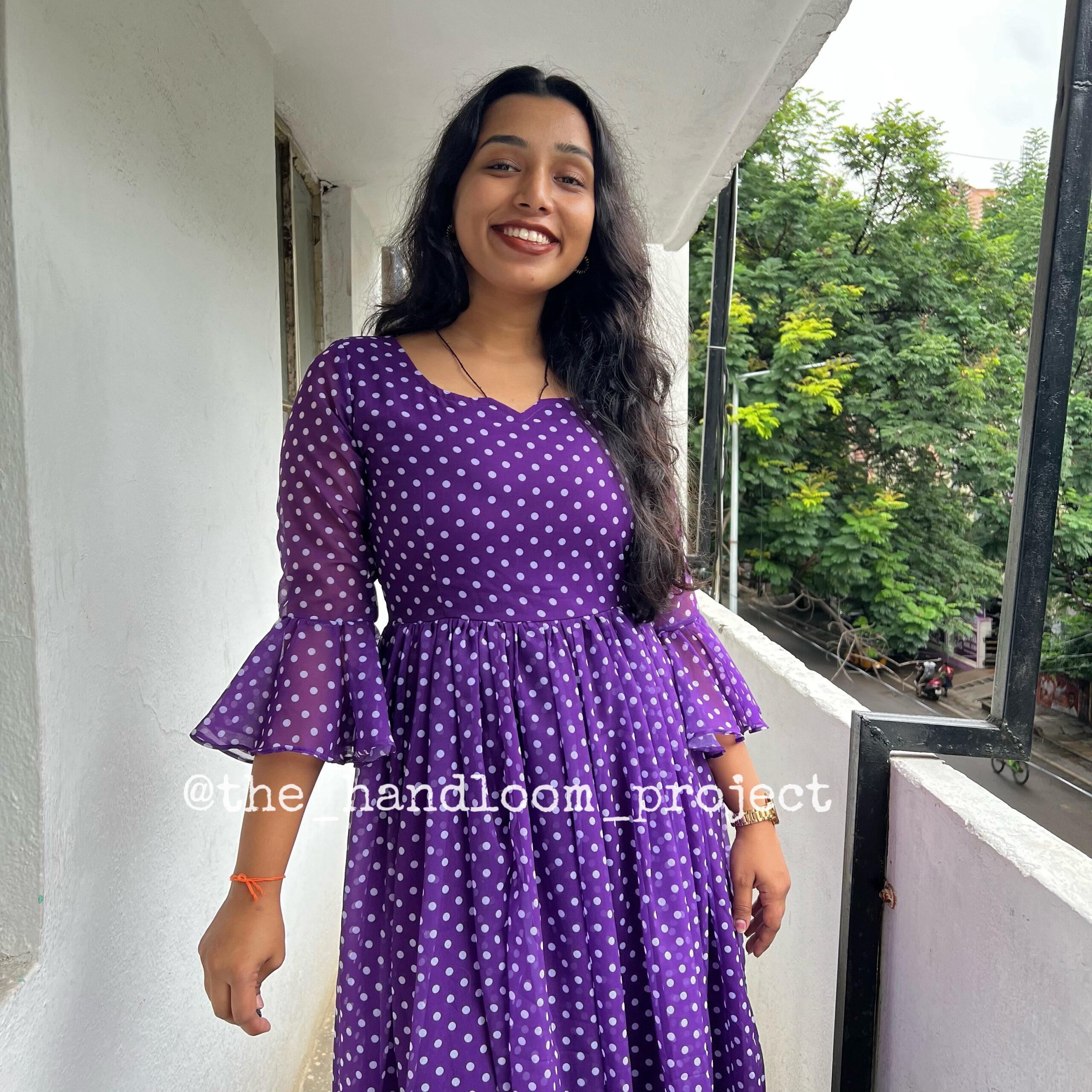 Purple georgette dress