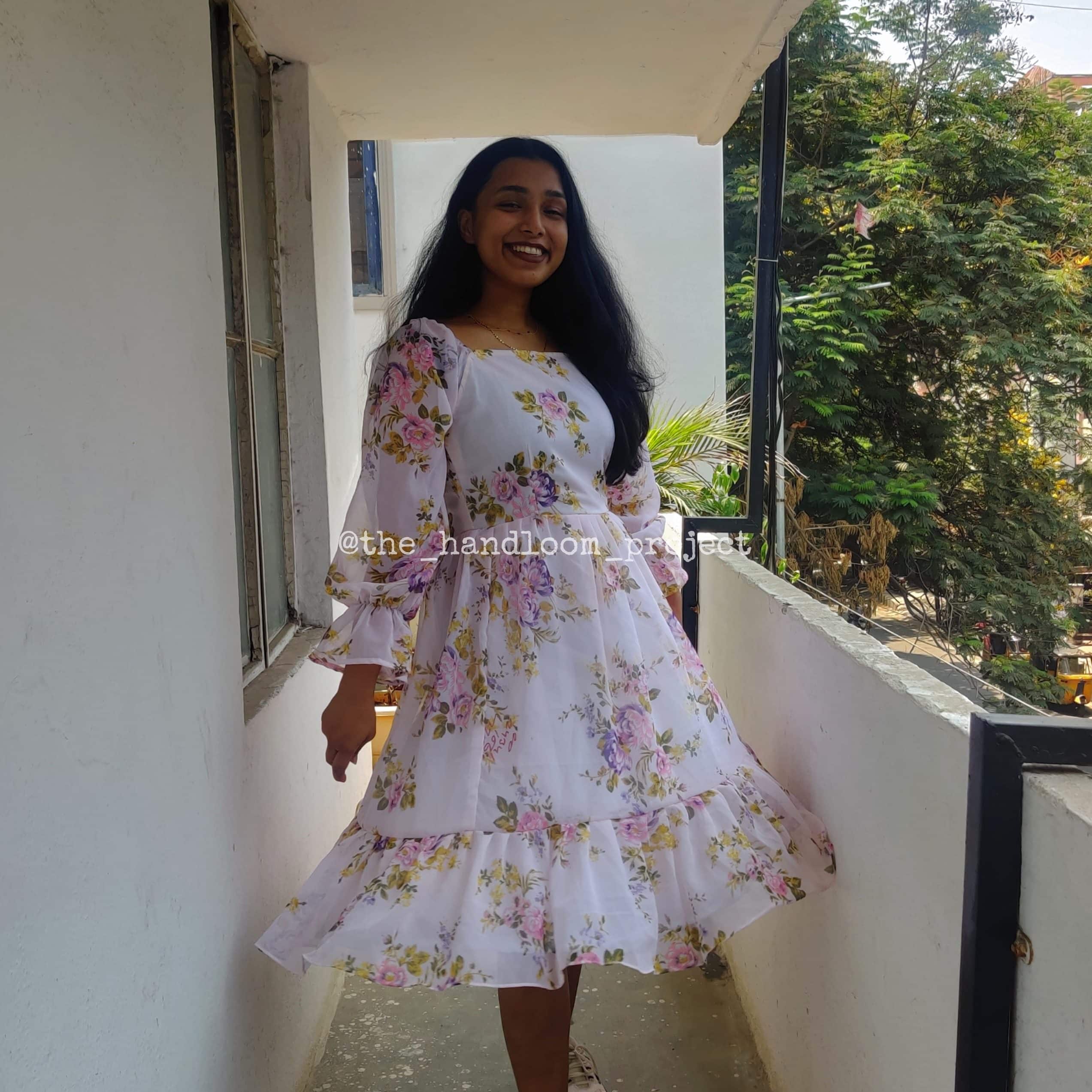 White georgette dress 2