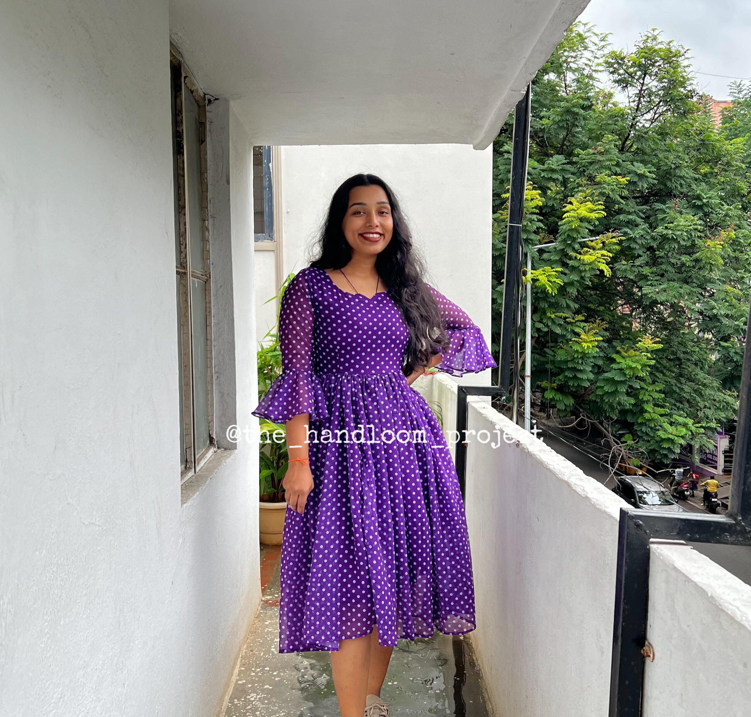 Purple georgette dress