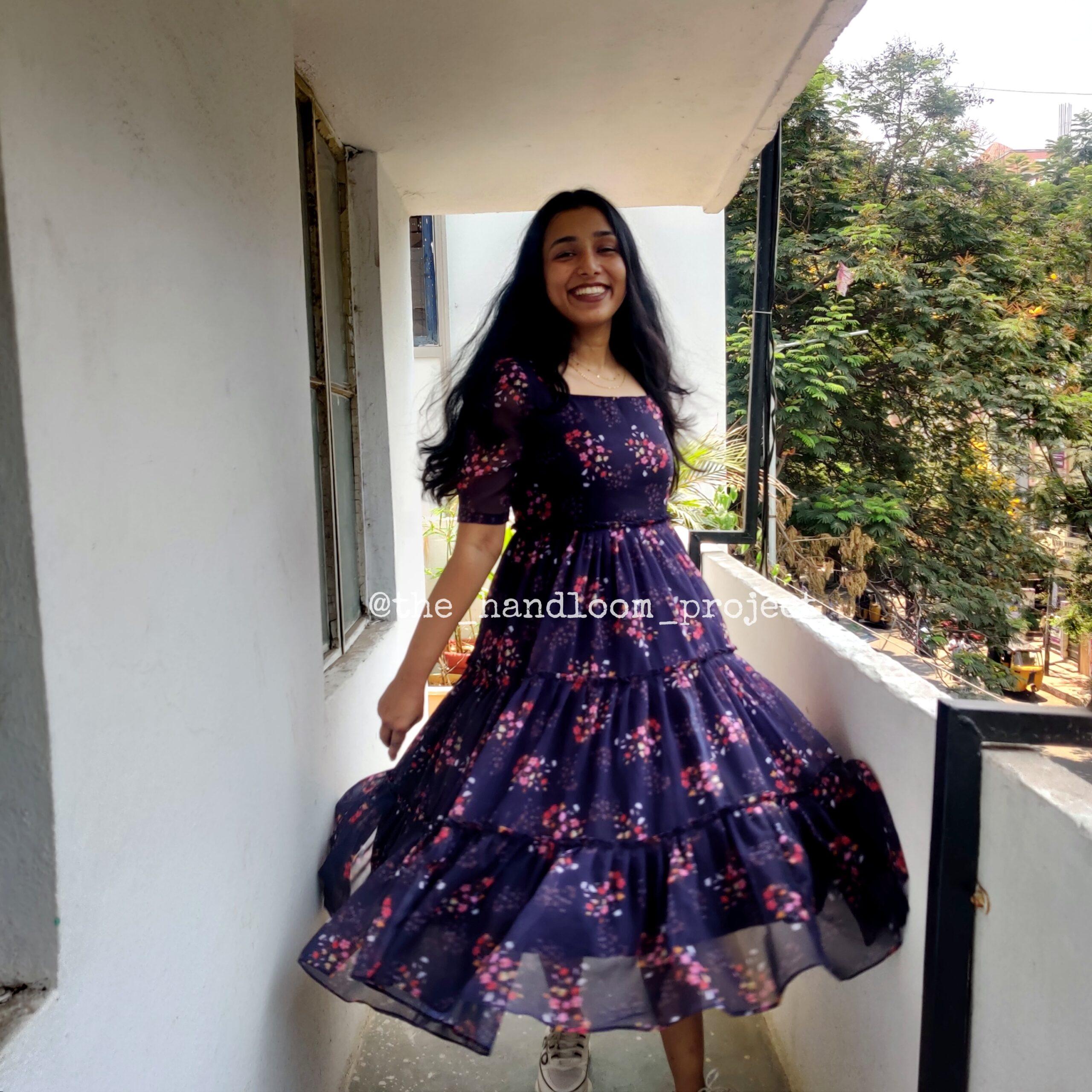 Violet georgette dress