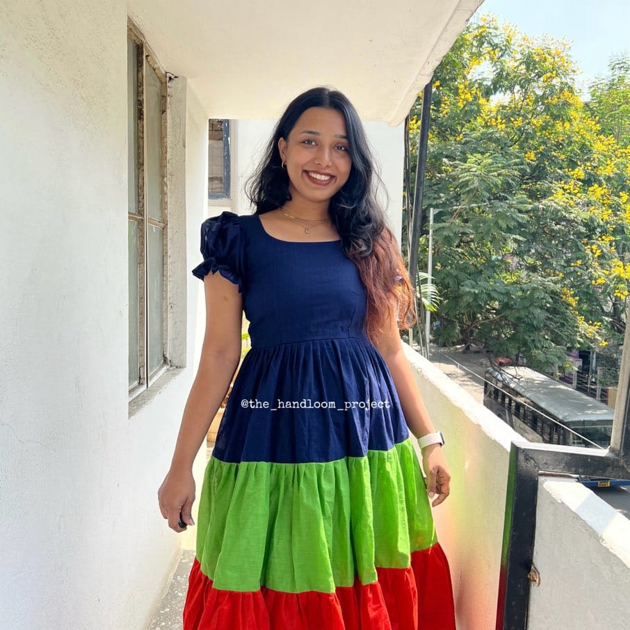 Shaded 3 tier cotton dress (3)