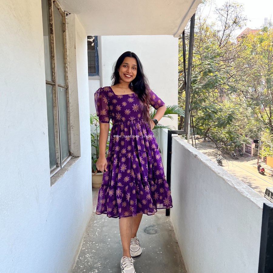 Violet georgette dress 2