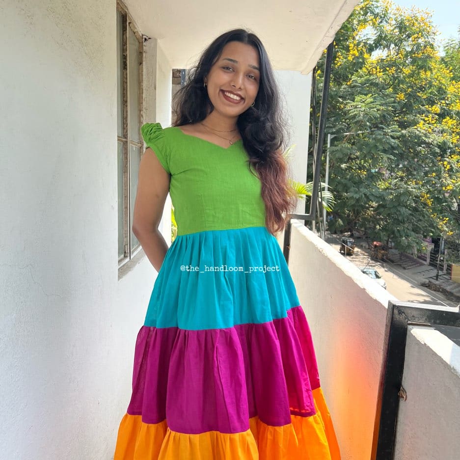 Shaded 3 tier cotton dress (5)