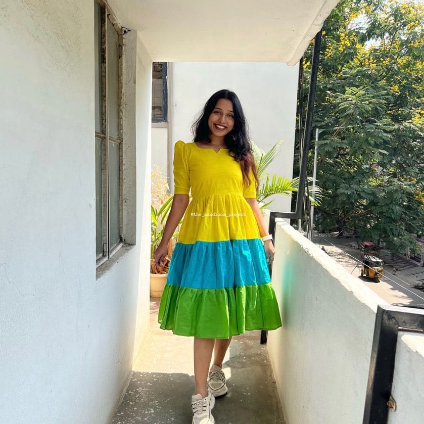 Shaded 3 tier cotton dress (4)